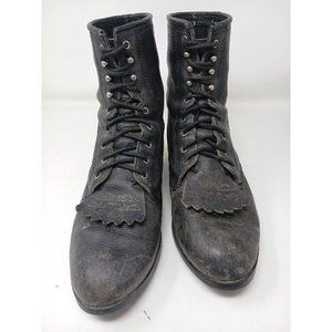 Ariat Boots Mens Sz 9 Eur 42 A2 Competitor Black Leather Lace Up #1-9